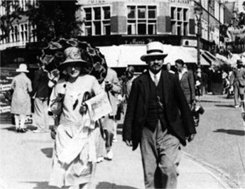 Emma L. (Baker) Ireland and her husband George Ireland at Clacton.