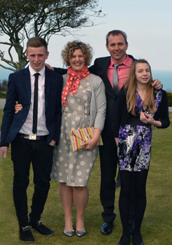 Luke, Helen,Ian and Amber Alcock.