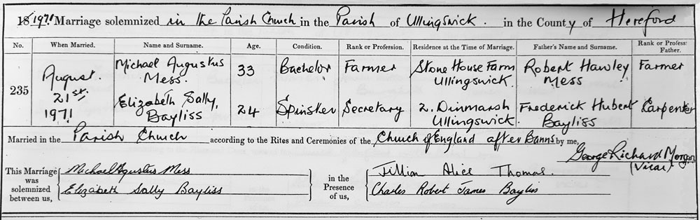 Marriage Certificate