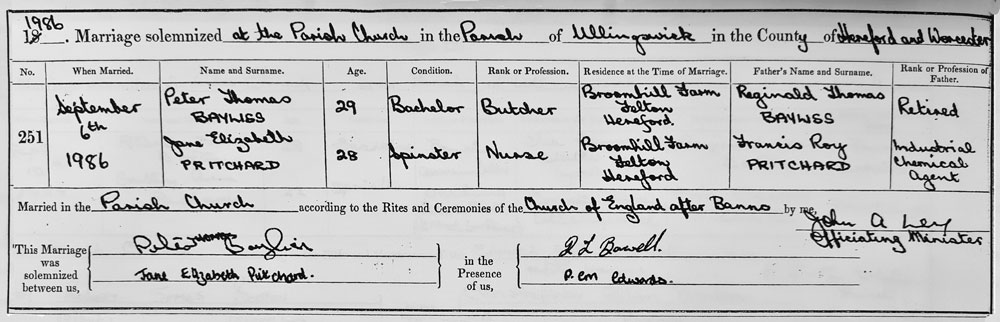 Marriage Certificate