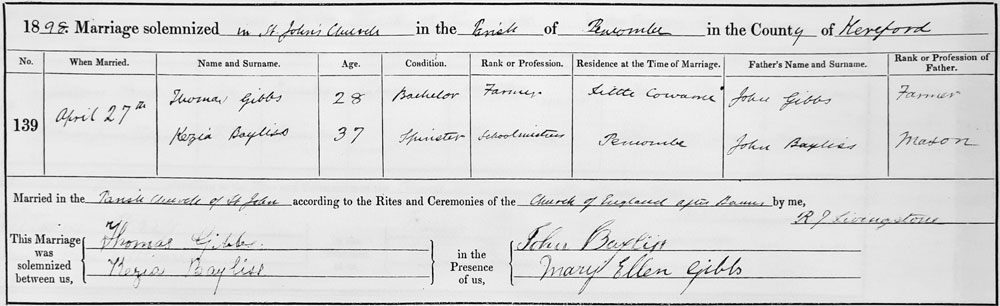 Marriage Certificate