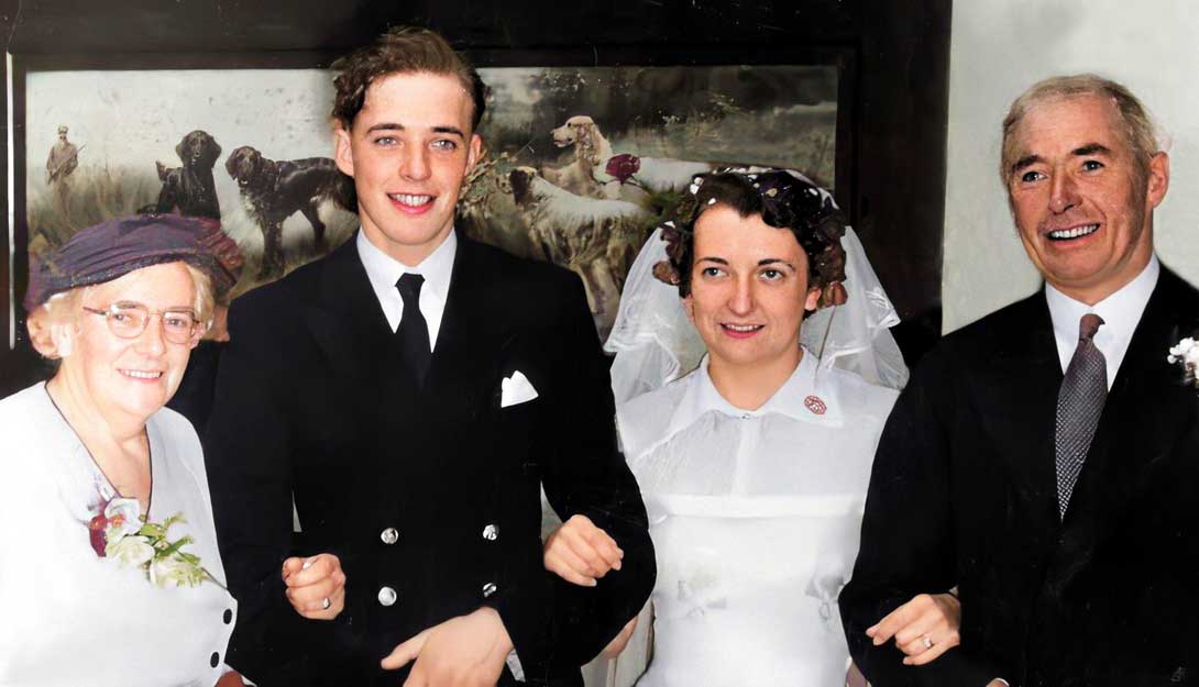 Norman and Brenda (Webster) Jones on their wedding day≠