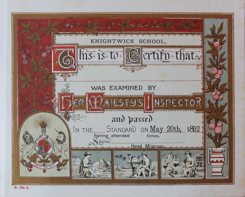 May 20, 1892, examination pass.